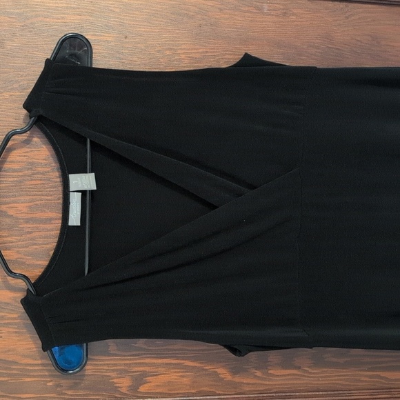 Chico's Travelers Black Sleeveless Maxi Dress Size 1/M Stretch Wrinkle Free - Picture 4 of 5